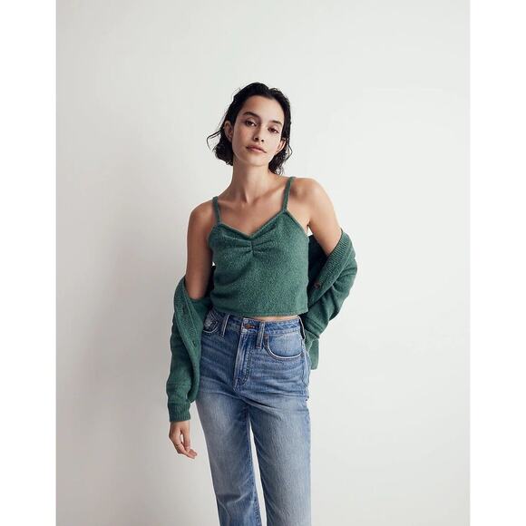 Madewell Green Crop Tank Sz Medium - Picture 1 of 3